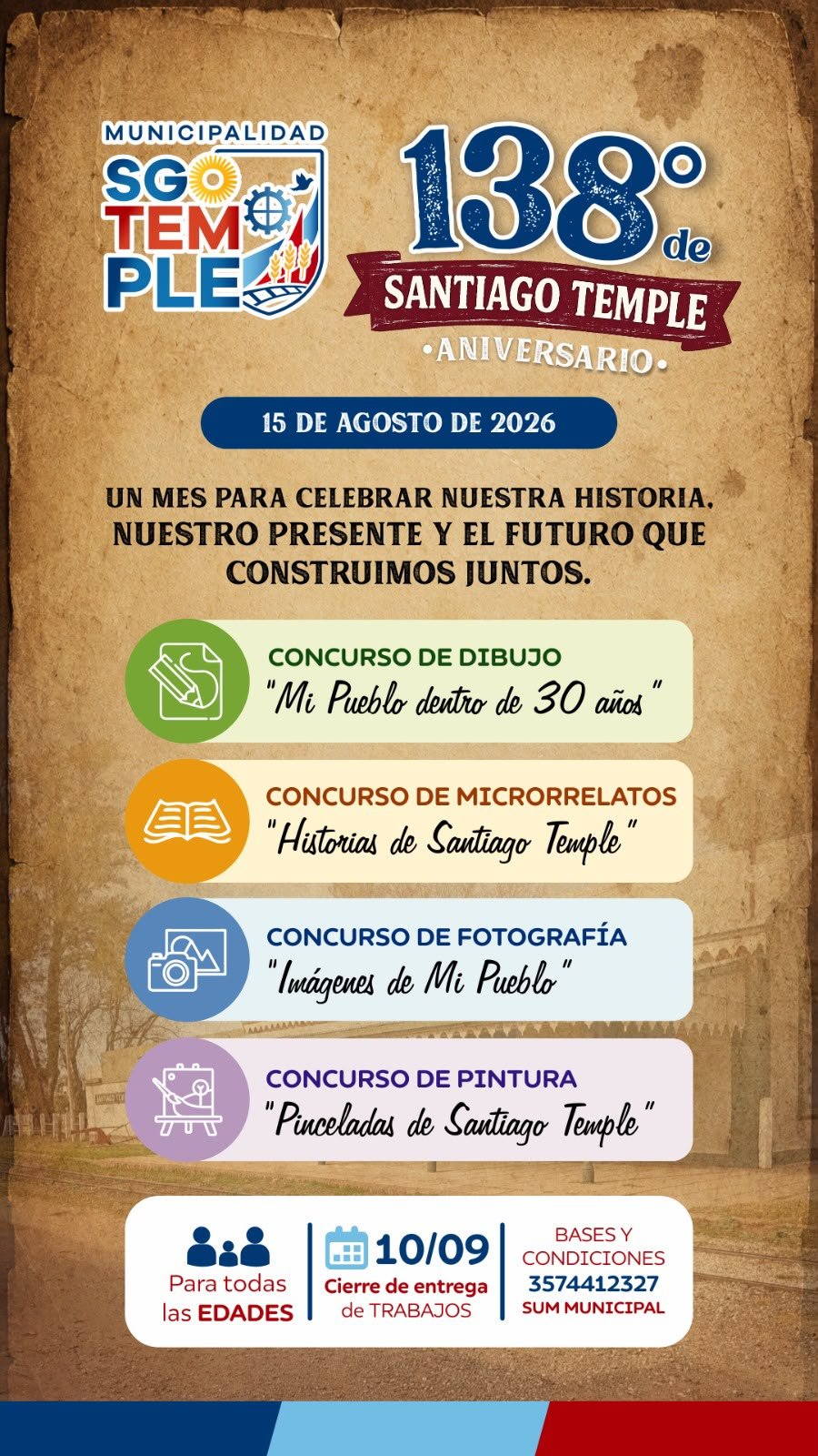 Santiago Temple celebra su 138.º aniversario con 4 concursos culturales para toda la comunidad